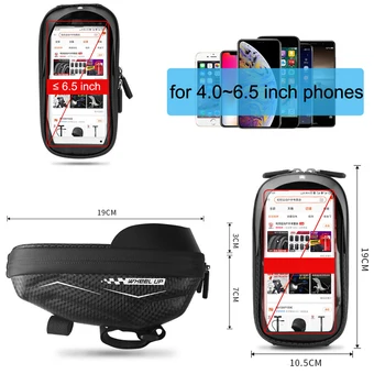 Koło do góry telefon torba na rower mocny nieprzemakalny TPU ekran dotykowy uchwyt telefonu komórkowego rower kierownica torby MTB rama torba Torba na ramię