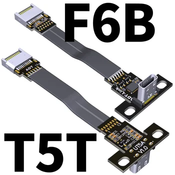USB 3.1 Type C To USB 3.1 Type E Taśma płaska ekranowanie EMI płaski kabel Type-C Type-E FPC 90 stopni kątowe złącze w górę w dół