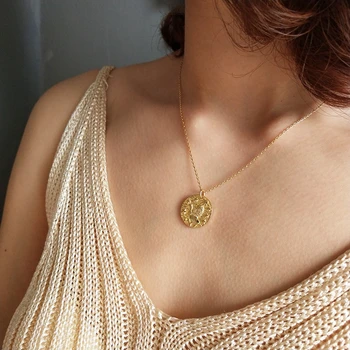 925 srebro baroku Lew naszyjnik Kobiety złoto przez cały sen baroku konstelacja naszyjnik dla kobiet barokowy Urok biżuteria