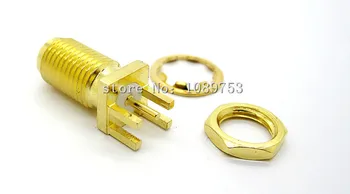 50szt złoto SMA żeńskie SMA-KE Jack lutowania PCB klip krawędź mocowanie bezpośrednie RF adapter złącze 18 mm