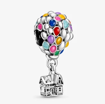 2020 nowy klasyczny 925 srebro Up House & Balloons Urok Fit Pandora bransoletka kolor wodór piłka Urok DIY biżuteria