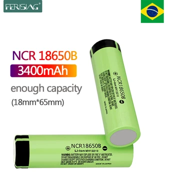 FERISING New Original 18650 battery NCR18650B 3.7 v 3400mah akumulator litowy latarka zabawki akumulatora 18*65 mm