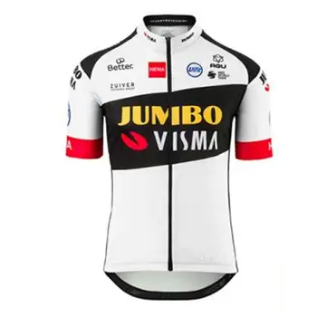 2020 yellow cycling champion clothing JUMBO VISMA męski zestaw koszulki z krótkim rękawem bib szorty ciclismo maillot hombre tour de world
