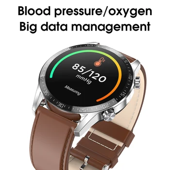 Srebrne stalowe inteligentny zegarek mężczyźni monitor temperatury ciała IP68 EKG PPG BP rytm serca fitness-tracker nowy T03 Sport Smartwatch kobiety