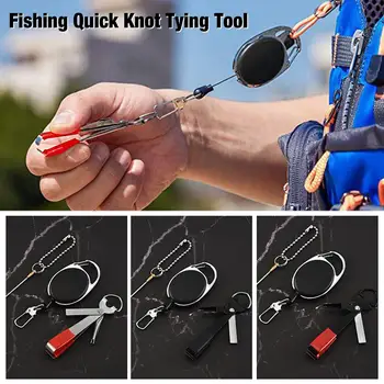 Fishing Quick Knot Fast Tinging Hack Fly Line Nail Clippers Knotter With Bait Aid Tool Zinger Retractor Combo Tackle Accessories