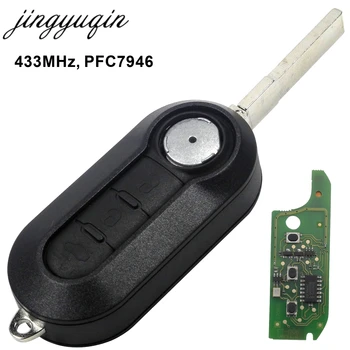 Jingyuqin 10 szt./od 3 przyciski zdalnego pilota 433 Mhz do Fiat 500 Grande Punto 2010-2017 klucze PCF7946/PCF7946AT chip