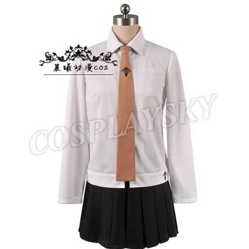 6 szt Kyoko Kirigiri cosplay kostium Danganronpa Dangan Ronpa czarna sukienka spódnica zestaw odzież Damska kombinezon Długi fioletowy koronkowe rękawiczki