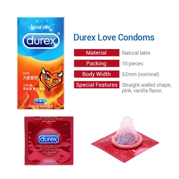 Durex 50/200 ml smar i prezerwatywy garnitur Owocowa smar na bazie wody, masaż orgazm analny pochwy intymny sex zabawki