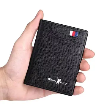 Męskie portfele męskie portfele cienki portfel męski posiadacz karty skóry wołowej skóry miękkie mini portfele nowy projekt rocznika męski krótki cienki portfel