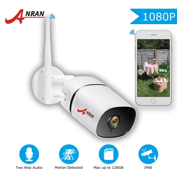 ANRAN 1080P IP Camera Wifi Outdoor Wodoodporny 2.0 MP Security Camera wbudowany slot na karty SD bezprzewodowa Аудиокамера obserwacji