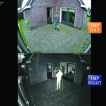 HJT WIFI Camera 5.0 MP Outdoor Wodoodporny Humanoid Detection H. 265 TF Card Slot 4IR Night Vision kamery cctv z Wi-Fi
