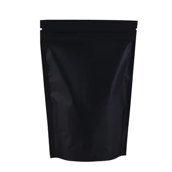 12x18cm (4.7x7inch) 100pcs barrier heat seal Retail Package bag black aluminum foil ziplock stand up worki do przygotowywania przekąsek