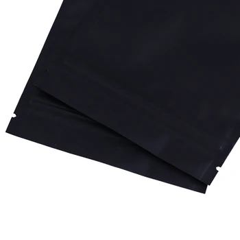 12x18cm (4.7x7inch) 100pcs barrier heat seal Retail Package bag black aluminum foil ziplock stand up worki do przygotowywania przekąsek