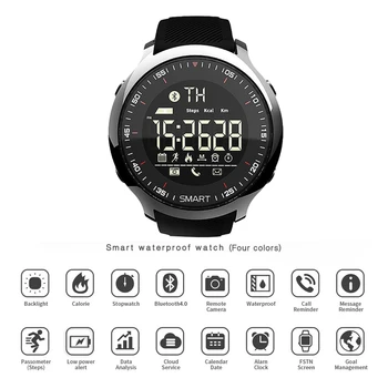 LOKMAT MK18 wodoodporny zegarek smart Sport fitness Peeter wyzwanie przypomnienie inteligentny zegarek