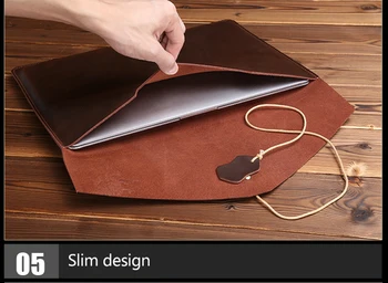 Torba na notebooka MacBook Air 13 Pro 15 Retina 11 12 13 15 torby wodoodporne etui z naturalnej skóry do Xiaomi HP Notebook Bag Cases