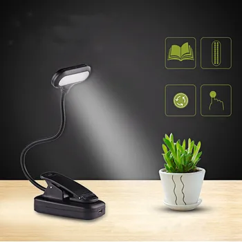 2021 LED USB Clip Book Light akumulator lampa do ochrony oczu elastyczna lampa do czytania laptopów