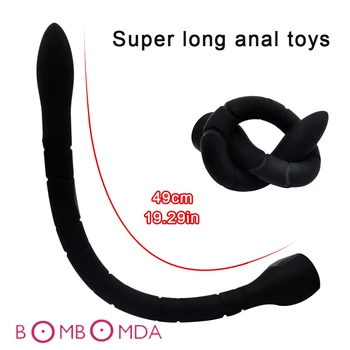 50 cm super długi anal wtyczkę masażer prostaty wąż członek odbyt G spot masturbator produkty dla dorosłych sex zabawki dla mężczyzn kobiet seks sklepy