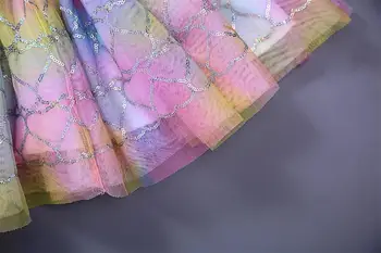 Nowy 2019 linkę Syrena słodkie spódniczki dziewczynek sukienka spódnica odzież Dziecięca lato kolorowe dzieci siatki Tutu spódnica