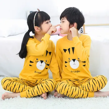 Dziecięce Piżamy Zestaw Chłopców Kreskówka Dinozaur Tygrys Piżamy Dzieci Boże Narodzenie Piżamy Komplety Bawełniane Dzieci Piżamy Piżamy Dla Dziewczynek