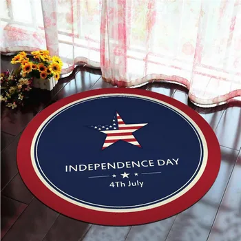 Okrągły dywan Dzień niepodległości Ameryki drukowane miękkie dywany dywaniki antypoślizgowe USA krzesło komputerowe mata do dekoracji wnętrz pokój dziecięcy