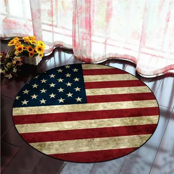 Okrągły dywan Dzień niepodległości Ameryki drukowane miękkie dywany dywaniki antypoślizgowe USA krzesło komputerowe mata do dekoracji wnętrz pokój dziecięcy