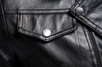 Męskie skórzane kurtki i płaszcze Slim Fit PU skórzane płaszcz dobrej jakości męskie czarne motocyklowe kurtki casual kurtki skórzane płaszcze