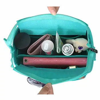 Kosmetyczny organizator filcowane wstaw torba do torebki podróży wewnętrzny portfel przenośne kosmetyków nadają się neverfull torebki MM GM PM Speedy