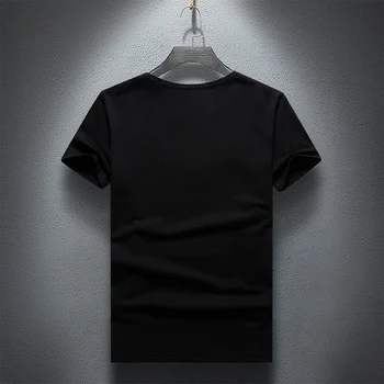 Lato 2020 cyrkonie t-shirty dla mężczyzn z krótkim rękawem moda dla mężczyzn odzież uliczna O szyja cienka bawełna casual t-shirt plus rozmiar S-7XL