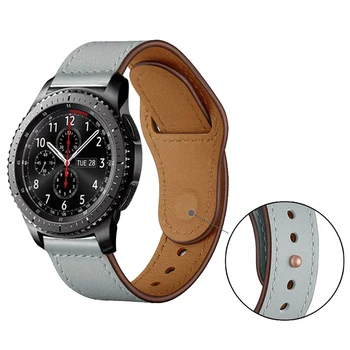 22 mm/20 mm aktywny 2 Pasek do Samsung galaxy watch 46 mm 42 mm 3 45 mm 41 mm gear S3 frontier Huawei GT-2-2e pasek ze skóry naturalnej