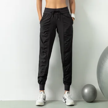 Wmuncc Yoga Pants Women Quick Dry Sznurek Running Sport Joggers Sweatpants Athletic Gym Fitness Pants spodnie z kieszeniami