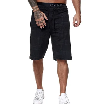 Gorąca 2020 nowe letnie codzienne plaid druku Sznurek szorty męskie moda styl boczne paski spodenki bermudy plażowe spodnie