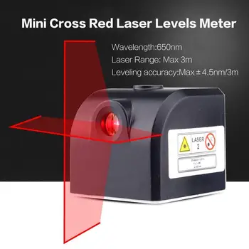 2 linie laserowe poziomu samopoziomujące Czerwony Promień lasera pozioma i pionowa poprzeczna linia z podstawą magnetyczną budowlany narzędzie kosmicznego