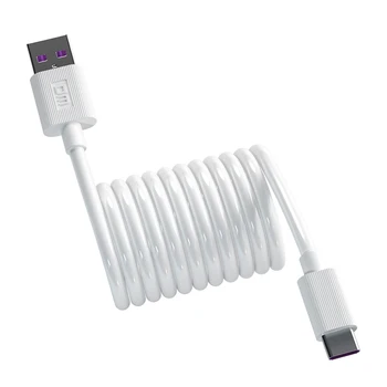 DM 1 Quick Charge USB Type C C kabel 5A Huawei Lite Pro USB i ładowania płaski kabel do Huawei P20