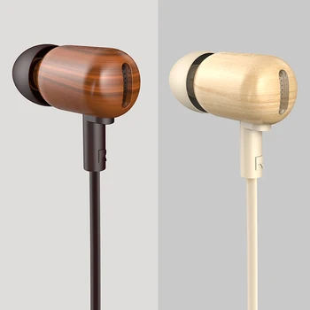 Oryginalny DZAT DF-10 w uchu słuchawki 3,5 mm ciężki bas HIFI słuchawki DIY drewniane DJ słuchawki z mikrofonem