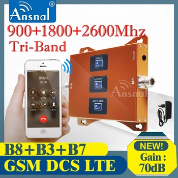4G telefon komórkowy przekaźnik 900/1800/2600 Mhz trójzakresowy telefon wzmacniacz 2G 3G 4G Network Signal Booster4G Repeater Signal GSM DCS LTE