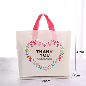 10 szt./lot flaminga grube plastikowe torby na zakupy z tworzywa sztucznego prezent torba z rączką gruba torba butik pakowanie odzieży