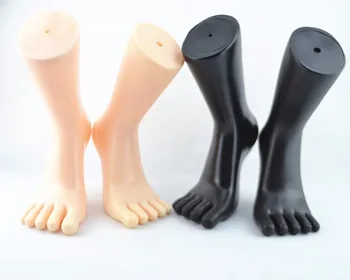 Nowy 1 para unisex Kobiety Mężczyźni manekin nogi wyświetlacz skarpety skarpetki stopki damskie i męskie skarpety podział model nogi kolor skóry