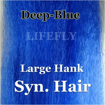 Ciemny niebieski kolor / duży kłębek włosów syntetycznych, super włosy, wiązanie muchy, jig, wykonanie przynęty