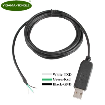 USB to 3Pin RS232 wire cable end ftdi chipset TX RX pinout 24 awg rs232 adapter konwerter kablowy montaż typy przewodów przewód