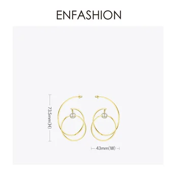 ENFASHION geometryczne koło spadek kolczyki dla kobiet prosta linia kolczyki biżuteria букле D ' Орель Femme 2020 EB1030