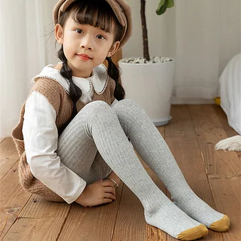 Od 0 do 8 lat dziecięce, rajstopy dla dziewczyn dla dzieci pończochy jesienne dziecięce rajstopy zimowe ciepłe rajstopy dziecięce bawełniane spodnie karmelowy kolor śliczne spodnie dla dziewczynek