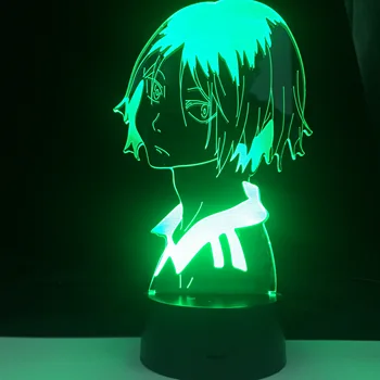 KENMA KOZUME PROFILE LED ANIME LAMP HAIKYUU 3D Led 7 kolorów światła japońskie anime pilot zdalnego sterowania podstawowa lampa Dropshipping