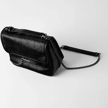 Tamara nowy romb czarny rock miękki jedno ramię ukośne przelot łańcuchowa torba Luksusowe torby kobieta 2020 sztuczna skóra torba hotelowego