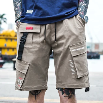 Nowe męskie uliczne spodenki cargo spodnie Męskie hip-hop dorywczo kieszeni szorty męskie temat pracy spodenki męskie krótkie spodnie wojskowe