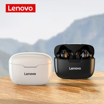 Lenovo Wireless Earphone XT90 Bluetooth 5.0 sportowe słuchawki przycisk dotykowy wodoodporny IPX5 zatyczki do uszu z ładowania skrzynią 300mAh