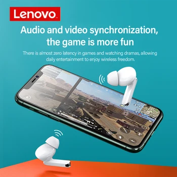 Lenovo Wireless Earphone XT90 Bluetooth 5.0 sportowe słuchawki przycisk dotykowy wodoodporny IPX5 zatyczki do uszu z ładowania skrzynią 300mAh