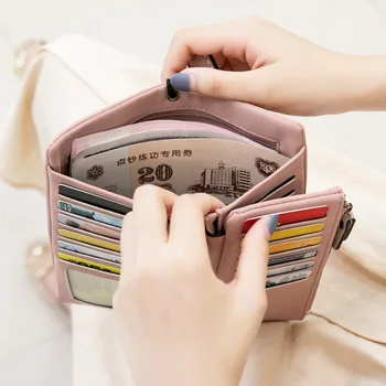 Moda matowy portfel skórzany kobiety PU długi portfel na karty kredytowe pieniądze kopertówka portfel monety miękka skóra kobiet ładny portfel na monety