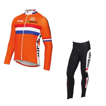 Wiosna jesień zespół Holandia szybkoschnące jazda na Rowerze Jersey holenderską banderą oddychająca odzież MTB Ropa Ciclismo rower Mayo żel
