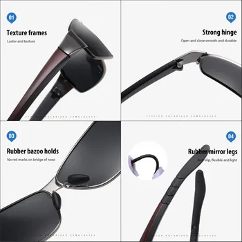 Nowe rocznika męskie klasyczne okulary polaryzacyjne Womens Sport Fishing Driving Running Golf Shades Eyewears UV400 Protection Oculos