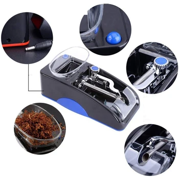 1pc Electric Easy Automatic Cigarette Rolling Machine Tobacco Injector Maker Roller Drop Shipping DIY tools with EU/US Plug